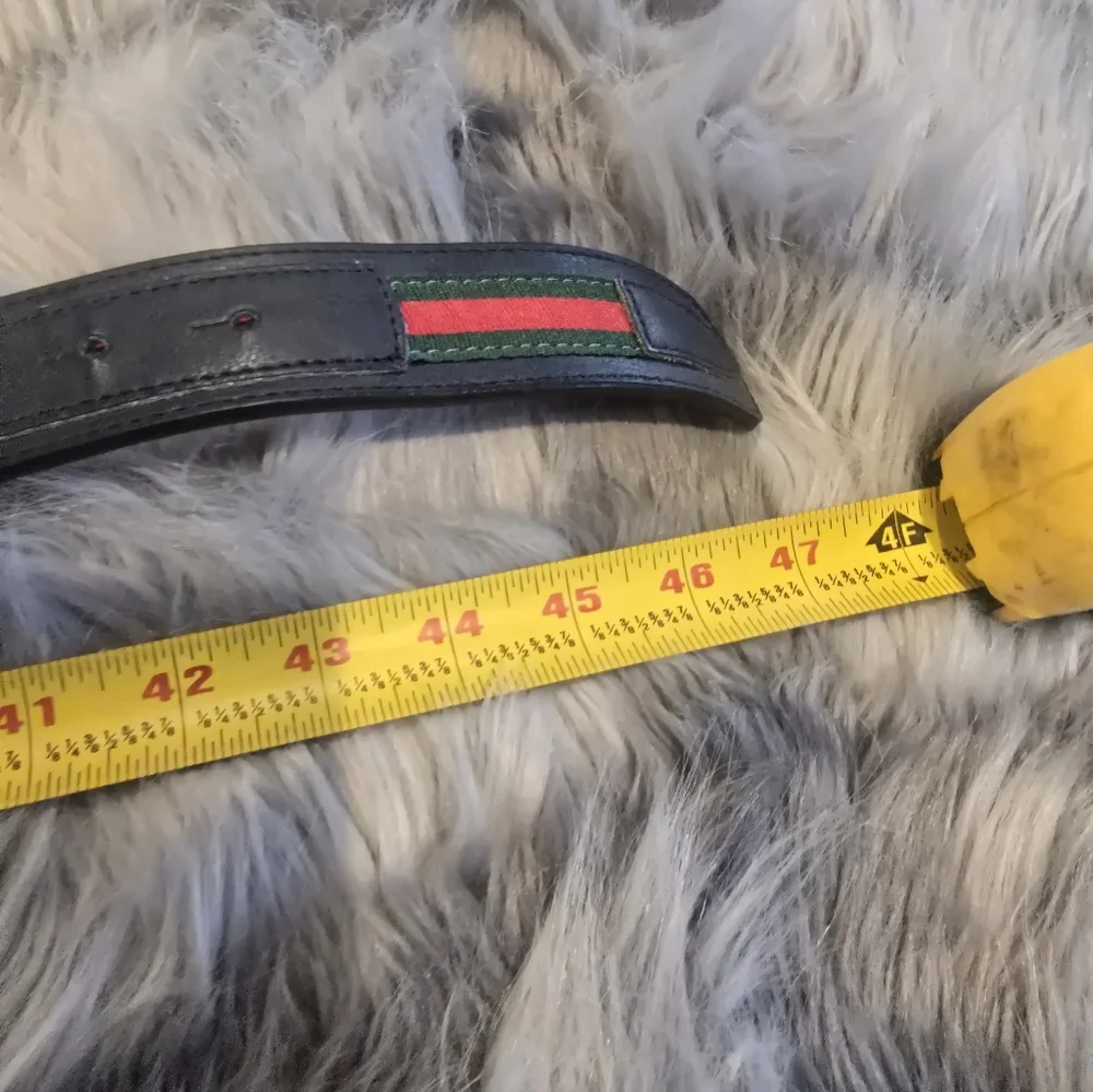 Gucci Leather Belt with Pearl Double-G Buckle